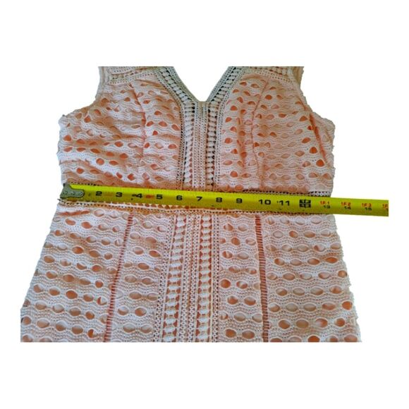 BeBe Crochet Overlay Dress Size 6 Pink Bodycon - Picture 12 of 12